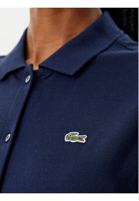 Lacoste Sukienka koszulowa EF9621 Granatowy Regular Fit. Kolor: niebieski. Materiał: bawełna. Typ sukienki: koszulowe #3