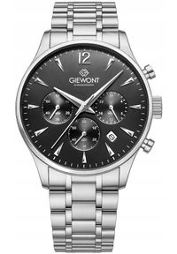Zegarek Giewont Zegarek Męski Chronograph Sapphire Srebrny GW6310-B2. Kolor: srebrny #1
