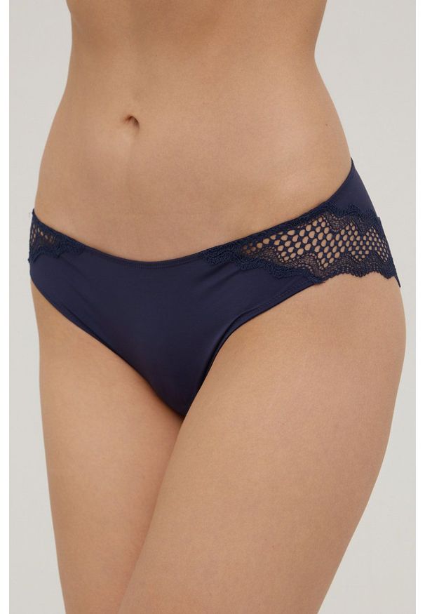Calvin Klein Underwear Figi kolor granatowy. Kolor: niebieski