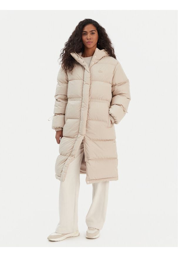 Lacoste Kurtka zimowa BF2614 Beżowy Regular Fit. Kolor: beżowy. Materiał: syntetyk. Sezon: zima