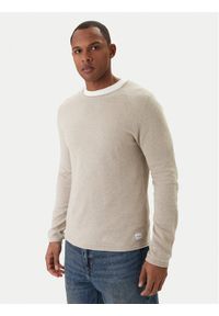 Jack & Jones Sweter Hill 12157321 Beżowy Regular Fit. Kolor: beżowy. Materiał: bawełna #1
