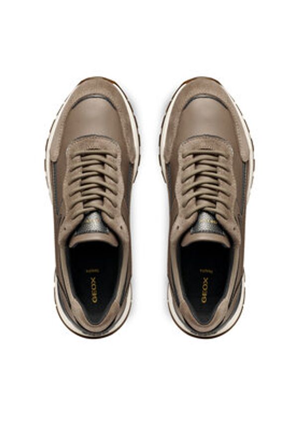 Geox Sneakersy D Desya B Abx D563LB 0BC22 C6029 Brązowy. Kolor: brązowy. Materiał: skóra