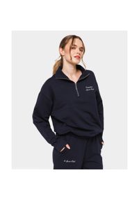 Bluza dla kobiet Carpatree Sports Club. Kolor: niebieski. Materiał: dresówka. Wzór: haft