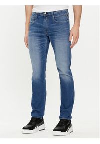 Replay Jeansy Anbass M914Y.000.573 Niebieski Slim Fit. Kolor: niebieski