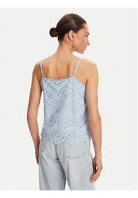 Pieces Top Vilde 17156563 Błękitny Regular Fit. Kolor: niebieski. Materiał: bawełna #3