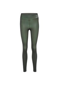 Legginsy damskie Hummel Te Fundamental. Kolor: wielokolorowy, zielony, brązowy. Materiał: jersey. Sport: fitness #1