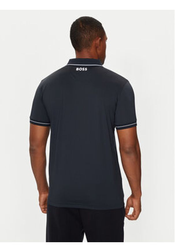 BOSS - Boss Polo Paul Pro 50506203 Granatowy Slim Fit. Typ kołnierza: polo. Kolor: niebieski. Materiał: syntetyk