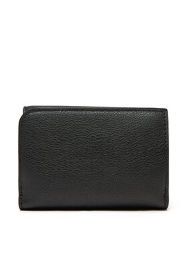 TOMMY HILFIGER - Tommy Hilfiger Portfel damski Logotape Trifold AW0AW17477 Czarny. Kolor: czarny. Materiał: skóra