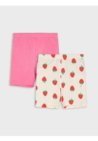 Sinsay - Bawełniane kolarki 2 pack - kremowy. Kolor: kremowy. Materiał: bawełna #1