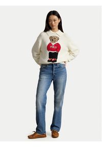Polo Ralph Lauren Sweter 211B17764001 Kremowy Regular Fit. Typ kołnierza: polo. Kolor: kremowy. Materiał: bawełna #2