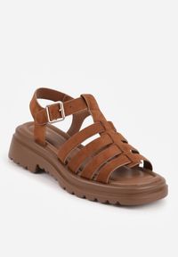 Renee - Brązowe Sandały VICES w Stylu Gladiatorek z Imitacji Zamszu Mailinai. Okazja: na co dzień. Zapięcie: pasek. Kolor: brązowy. Materiał: zamsz. Sezon: lato. Styl: street, klasyczny, elegancki, casual #7