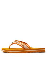 TOMMY HILFIGER - Tommy Hilfiger Japonki Hilfiger Webbing Pool Slide FW0FW07859 Pomarańczowy. Kolor: pomarańczowy