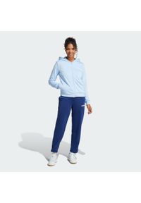 Adidas - Dres Essentials Linear. Kolor: niebieski. Materiał: dresówka. Sport: fitness