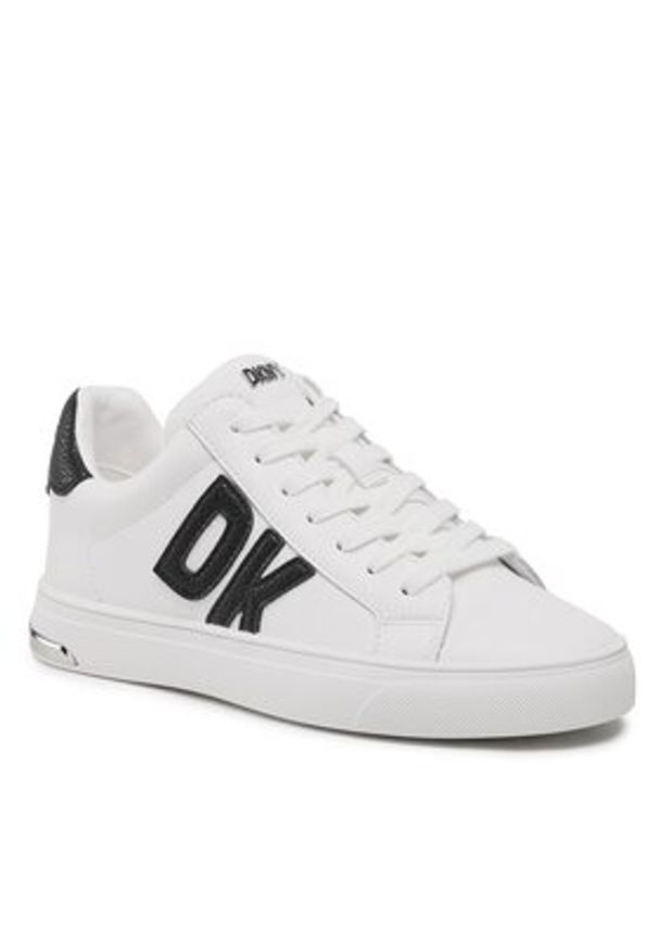 DKNY Sneakersy Abeni Lace Up Sneaker K1300916 Biały. Kolor: biały. Materiał: skóra