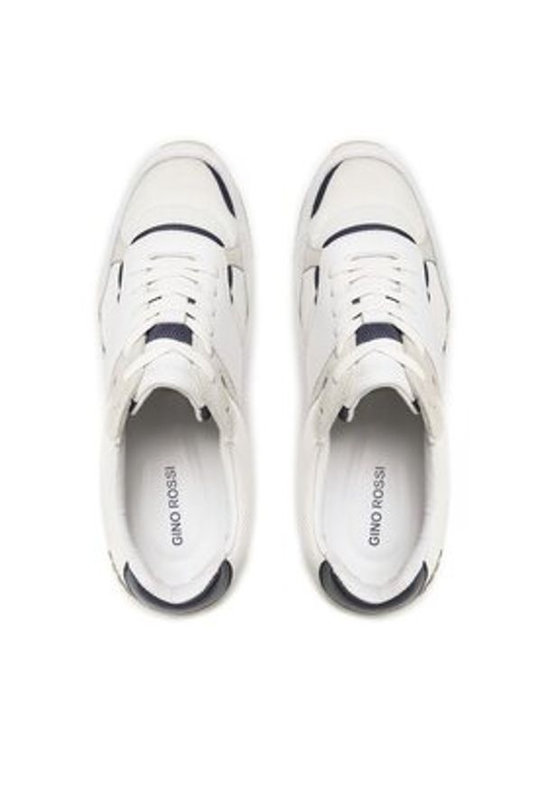 Gino Rossi Sneakersy TORINO-01 122AM Biały. Kolor: biały. Materiał: materiał