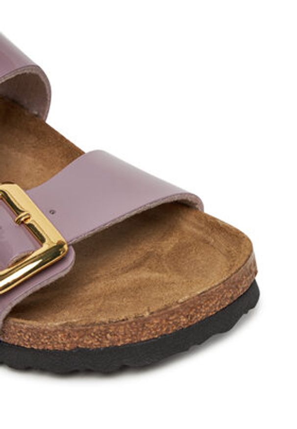 Birkenstock Klapki Sydney Cushion Buckle 1029473 Beżowy. Kolor: beżowy. Materiał: skóra