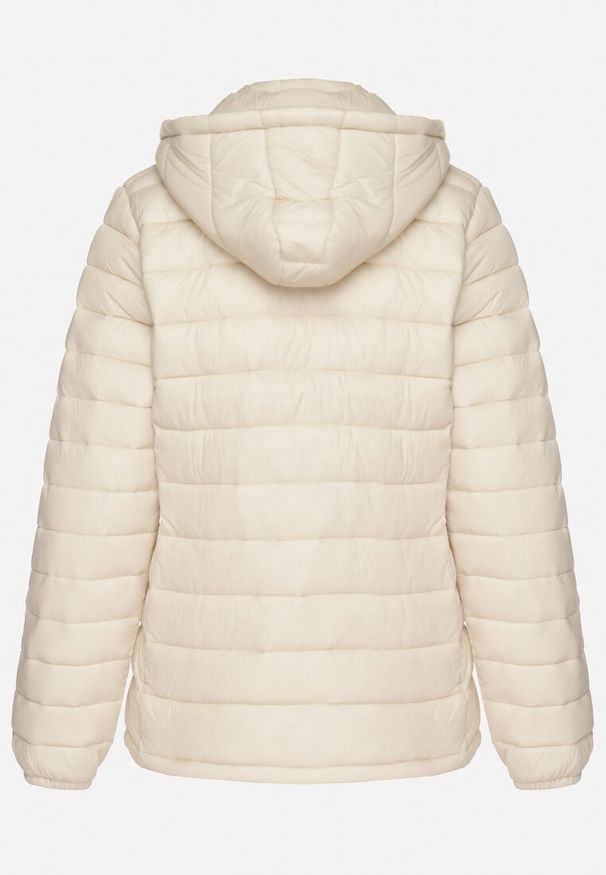 Born2be - Różowa Pikowana Kurtka Przejściowa z Odpinanym Kapturem i Zasuwanymi Kieszeniami Nevariana. Kolor: różowy. Materiał: jeans. Styl: sportowy, elegancki
