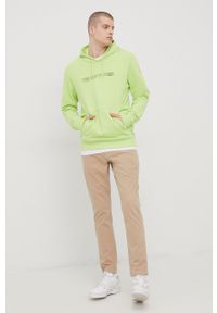 The North Face bluza bawełniana męska kolor zielony z kapturem z nadrukiem. Typ kołnierza: kaptur. Kolor: zielony. Materiał: bawełna. Wzór: nadruk #5