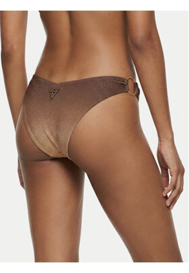 Guess Dół od bikini E6GO09 KF600 Brązowy. Kolor: brązowy. Materiał: syntetyk