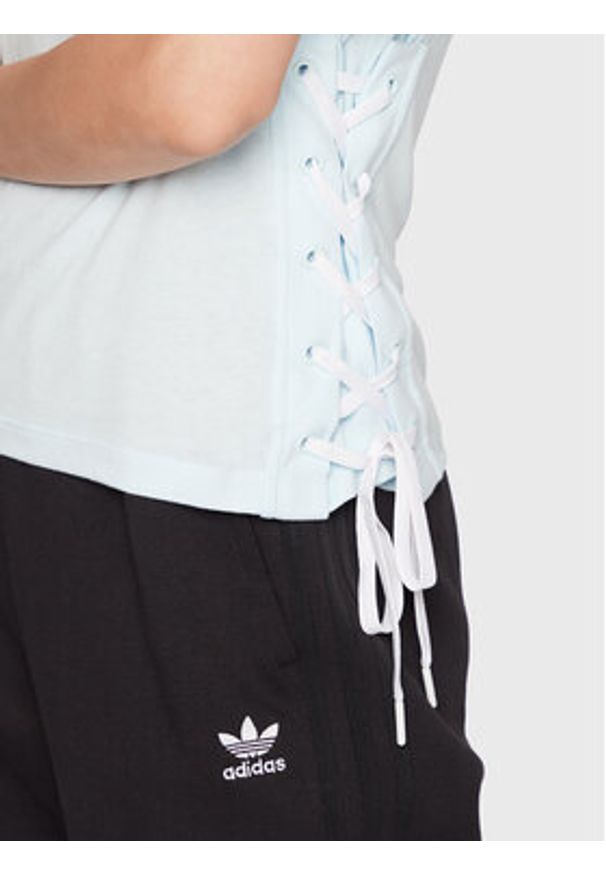 Adidas - adidas T-Shirt Always Original Laced HK5063 Błękitny Loose Fit. Kolor: niebieski. Materiał: bawełna