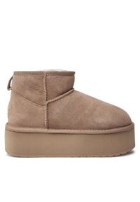 EMU Australia Śniegowce Stinger Micro Flatform W13082 Beżowy. Kolor: beżowy. Materiał: skóra