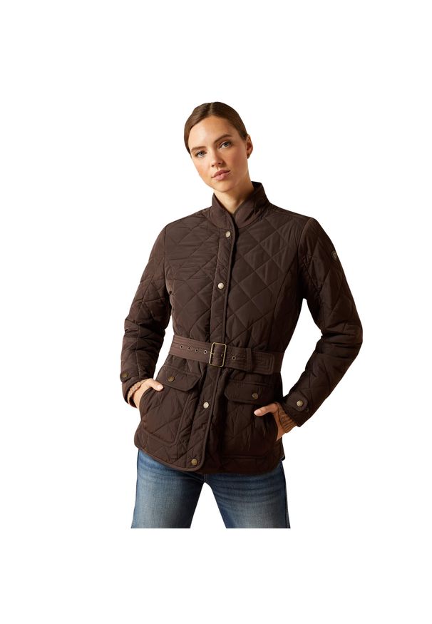 Damska kurtka puchowa Ariat Woodside. Kolor: brązowy. Materiał: puch