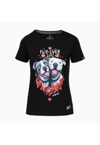 PITBULL - Koszulka damska Pitbull Fur Ever Love. Kolor: czarny #1