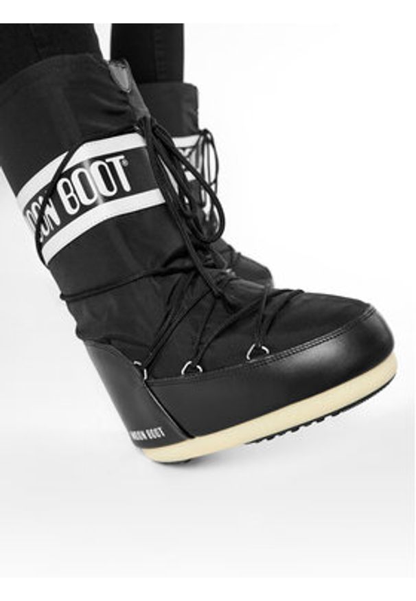 Moon Boot Śniegowce Nylon 14004400 001 Czarny. Kolor: czarny. Materiał: skóra