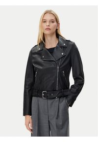 BOSS Kurtka skórzana C_Sameli 50510964 Czarny Regular Fit. Kolor: czarny. Materiał: skóra #1