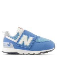Buty niemowlęce New Balance NW574RCA – niebieskie. Okazja: na co dzień. Zapięcie: rzepy. Kolor: niebieski. Materiał: materiał, skóra, syntetyk. Szerokość cholewki: normalna. Wzór: kolorowy. Model: New Balance 574