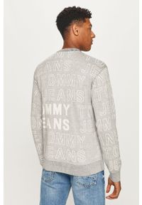 Tommy Jeans - Sweter. Kolor: szary. Materiał: bawełna, dzianina. Długość rękawa: długi rękaw. Długość: długie #4