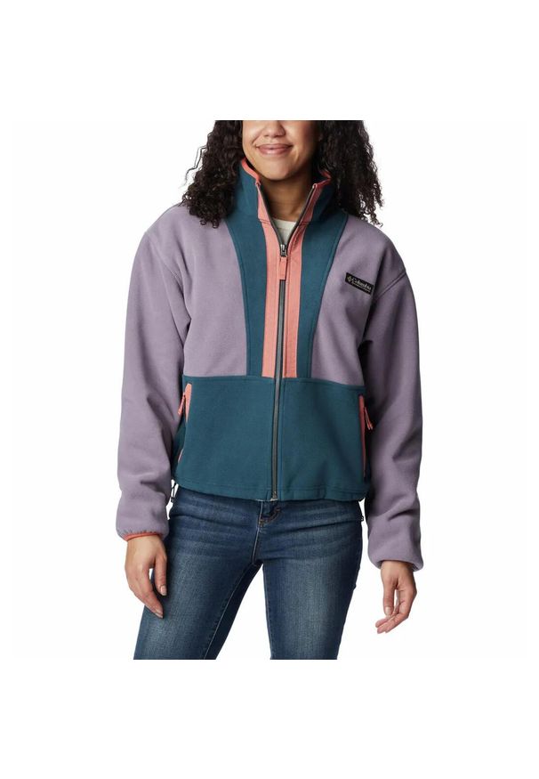 columbia - Polar Rozpinany Damski Columbia Backbowl Remastered Fleece. Kolor: fioletowy. Materiał: polar