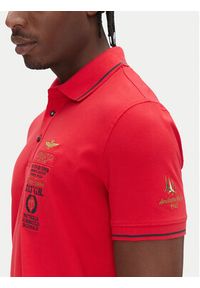Aeronautica Militare Polo 251PO1853P191 Czerwony Regular Fit. Typ kołnierza: polo. Kolor: czerwony. Materiał: bawełna #4
