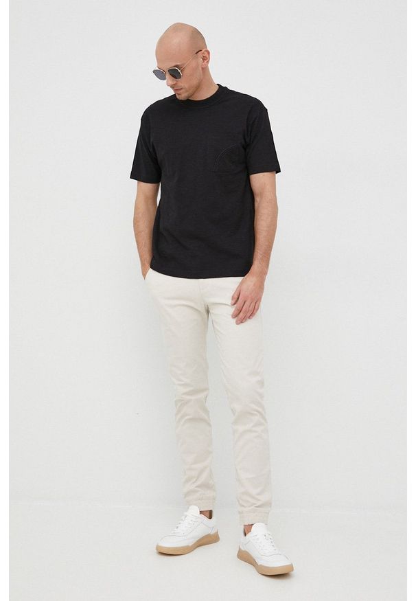 Liu Jo t-shirt bawełniany kolor czarny gładki. Kolor: czarny. Materiał: bawełna. Wzór: gładki