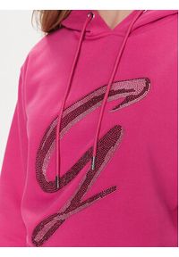 Guess Bluza W3BQ10 KBKM0 Różowy Regular Fit. Kolor: różowy. Materiał: bawełna