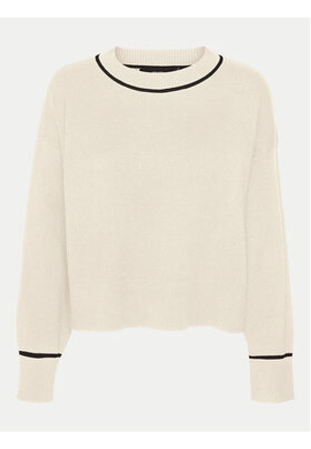 Vero Moda Sweter Saba 10318077 Écru Regular Fit. Materiał: syntetyk