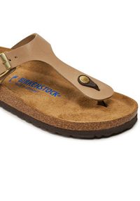 Birkenstock Japonki Gizeh 1019014 Beżowy. Kolor: beżowy. Materiał: nubuk, skóra