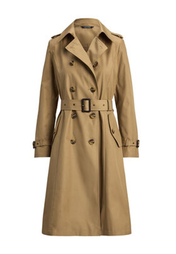 Lauren Ralph Lauren - LAUREN RALPH LAUREN Trencz 297951255004 Beżowy Regular Fit. Kolor: beżowy. Materiał: bawełna