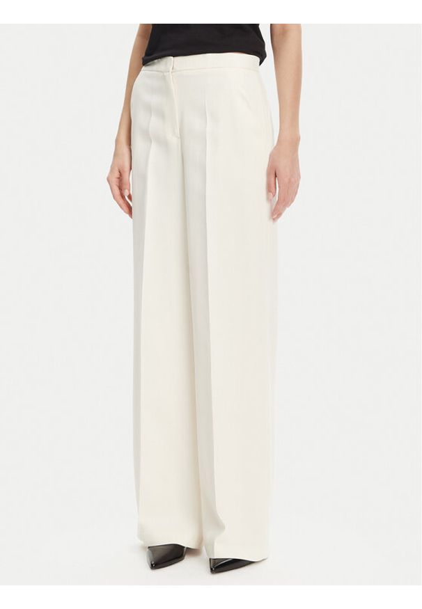 Pinko - PINKO Spodnie materiałowe Pergamino 100331 A20Q Biały Regular Fit. Kolor: biały. Materiał: syntetyk