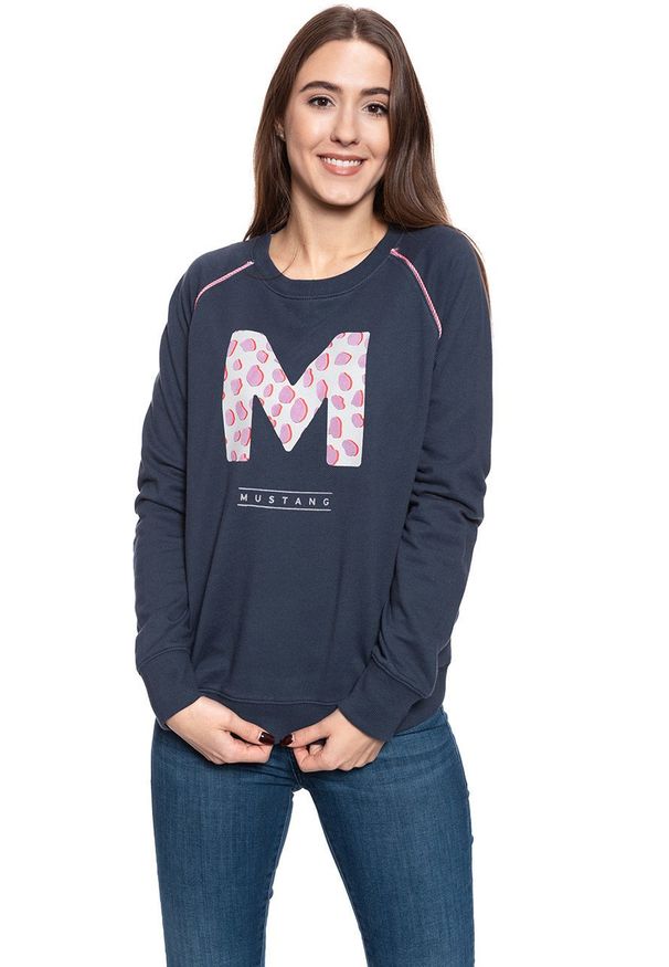Mustang - BLUZA MUSTANG DAMSKA Bea C Raglan 1009096 4085. Długość rękawa: raglanowy rękaw