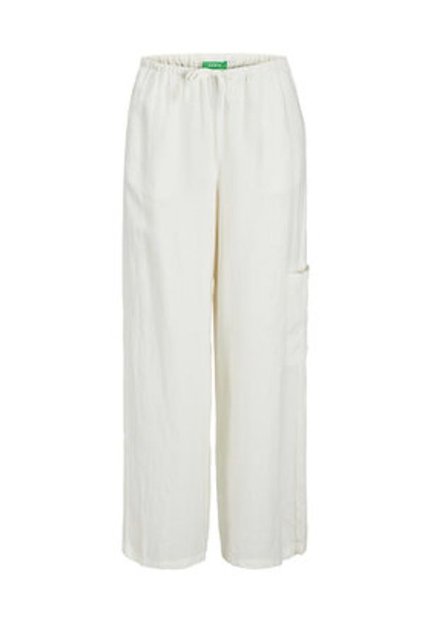 JJXX Spodnie materiałowe Breeze 12269769 Biały Wide Leg. Kolor: biały. Materiał: wiskoza