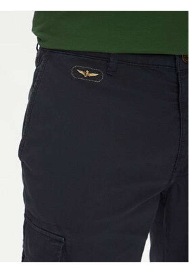 Aeronautica Militare Spodnie materiałowe 251PA1329CT2443 Granatowy Regular Fit. Kolor: niebieski. Materiał: bawełna