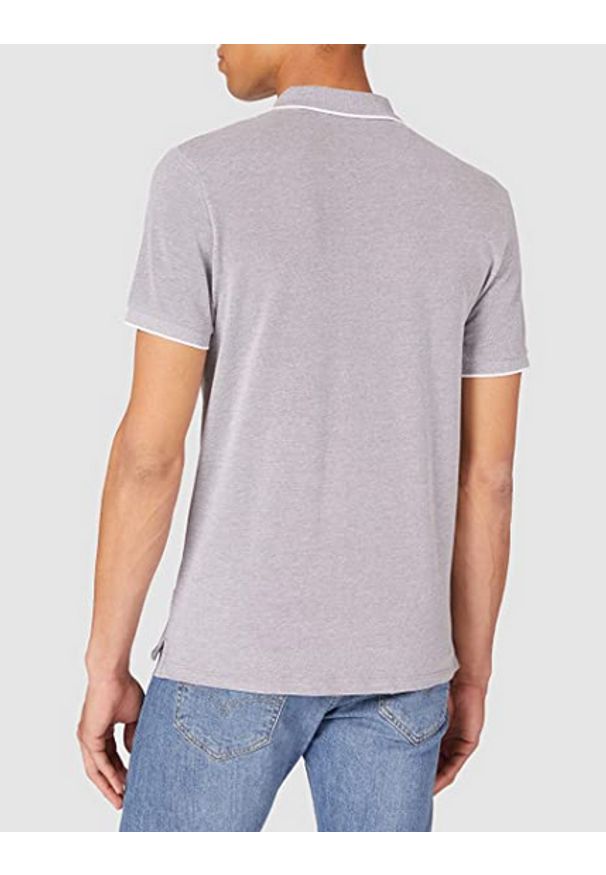 Wrangler - WRANGLER SS REFINED POLO MĘSKI T-SHIRT TORNADO GREY W7MDK570C 112131914. Typ kołnierza: polo