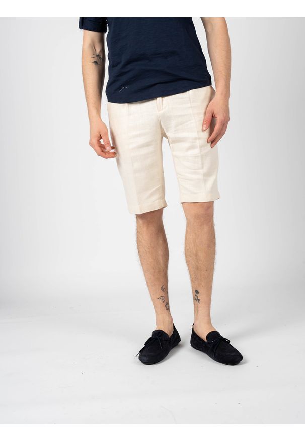 Antony Morato Szorty | MMSH00145-FA800126 | Mężczyzna | Kremowy. Okazja: na co dzień. Kolor: kremowy. Materiał: wiskoza, len. Styl: casual