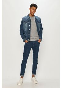 Calvin Klein Jeans - Kurtka jeansowa. Okazja: na co dzień. Typ kołnierza: bez kaptura. Kolor: niebieski. Materiał: denim. Styl: casual #2