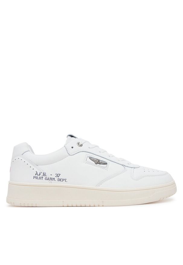 Sneakersy Aeronautica Militare. Kolor: biały