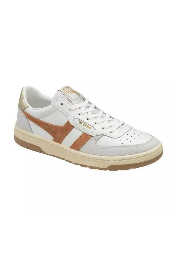 Buty do chodzenia damskie Gola Hawk. Kolor: biały. Materiał: skóra, materiał. Szerokość cholewki: normalna. Sport: turystyka piesza