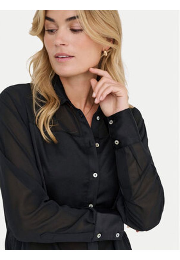 only - ONLY Koszula Star 15360299 Czarny Regular Fit. Kolor: czarny. Materiał: syntetyk