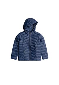 Kurtka zimowa dziewczęca Roxy Coast Road Hooded. Kolor: niebieski. Materiał: poliester. Sezon: zima. Sport: turystyka piesza