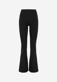 Born2be - Czarne Legginsy o Kroju Dzwonów z Wysokim Stanem i Modelującym Marszczeniem Pronone. Okazja: na co dzień. Stan: podwyższony. Kolor: czarny. Materiał: jeans. Długość: krótkie. Styl: elegancki, casual #8